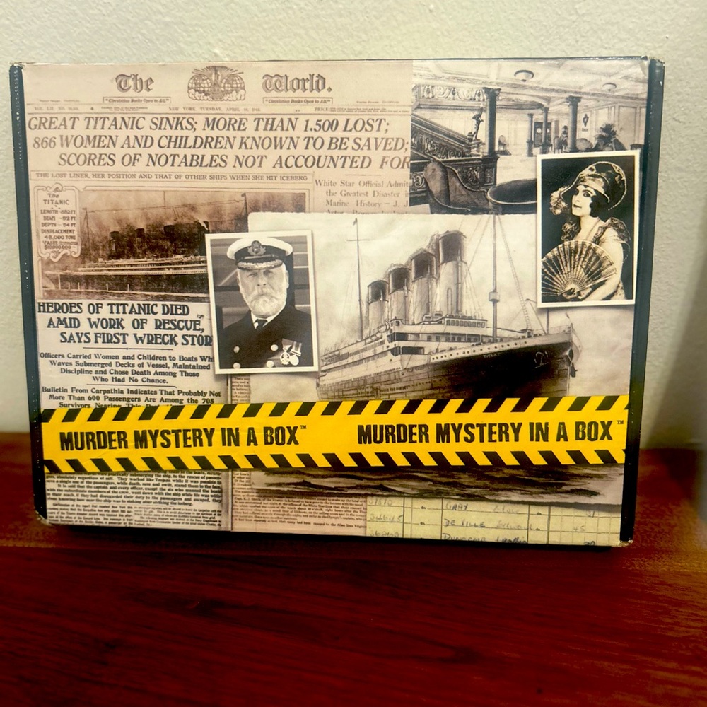 Titanic Murder Mystery in a Box - Black and Yellow Edition